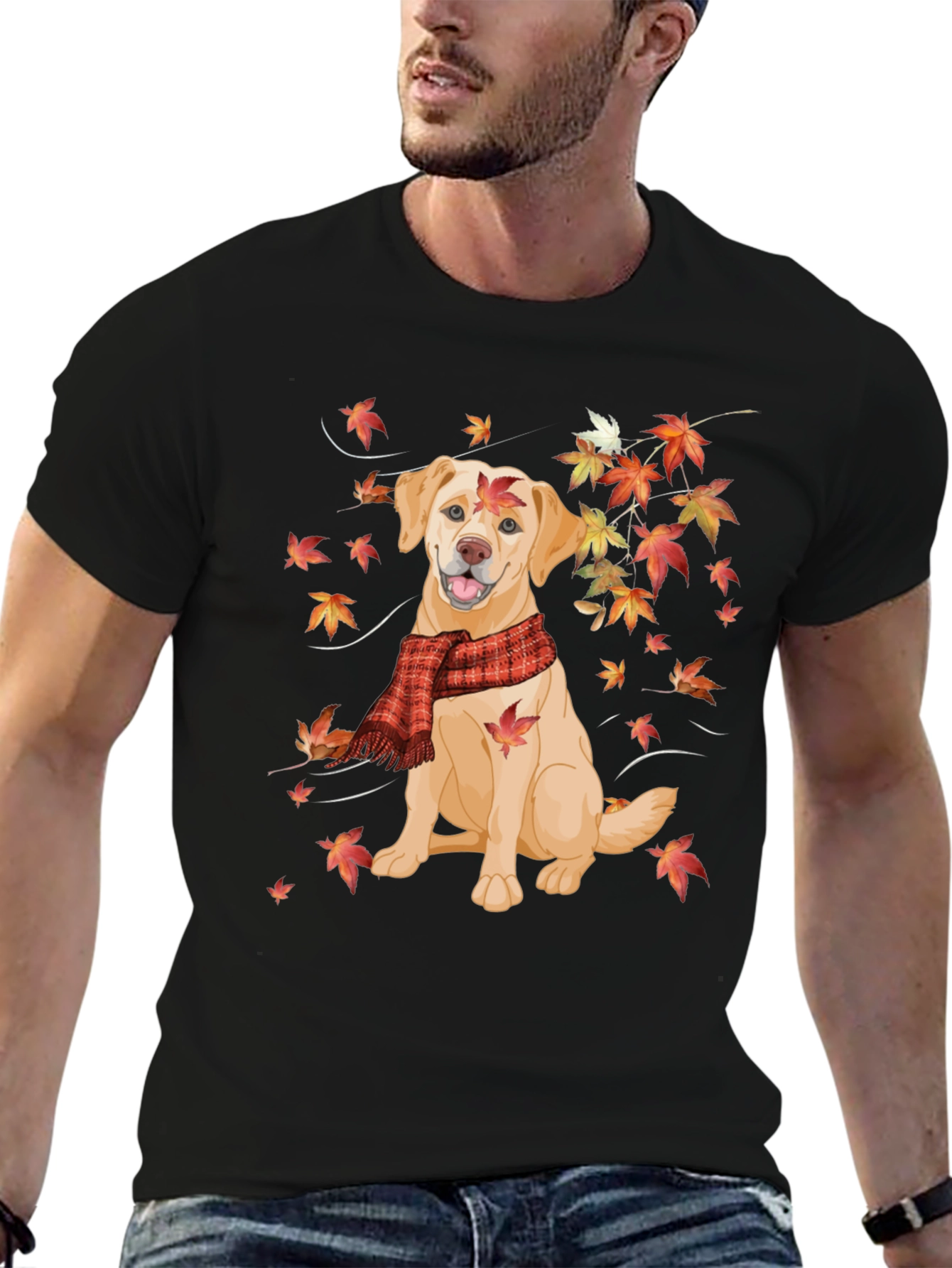 Autumn Labrador T-Shirt – Fall Dog Lover Graphic Tee
