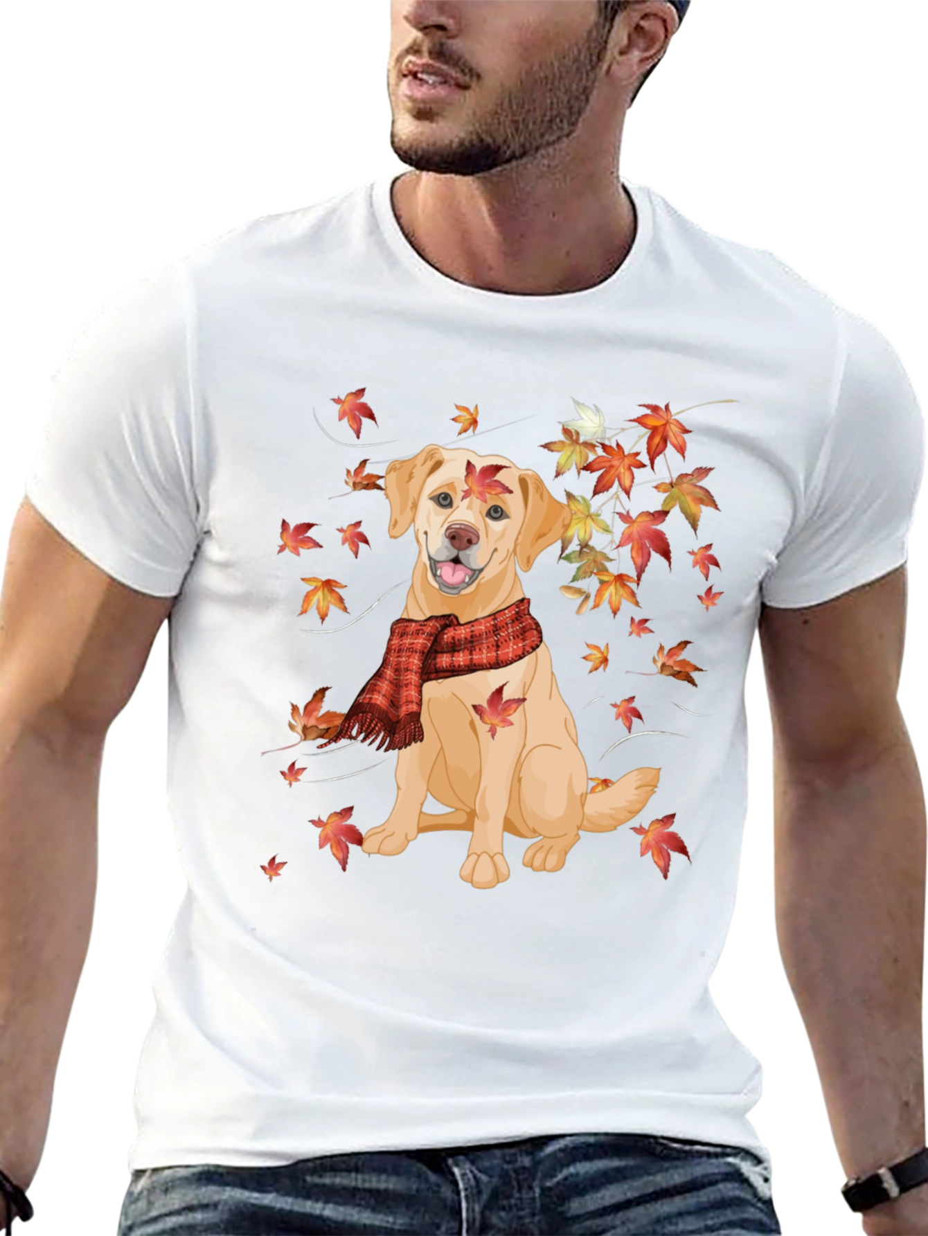 Autumn Labrador T-Shirt – Fall Dog Lover Graphic Tee