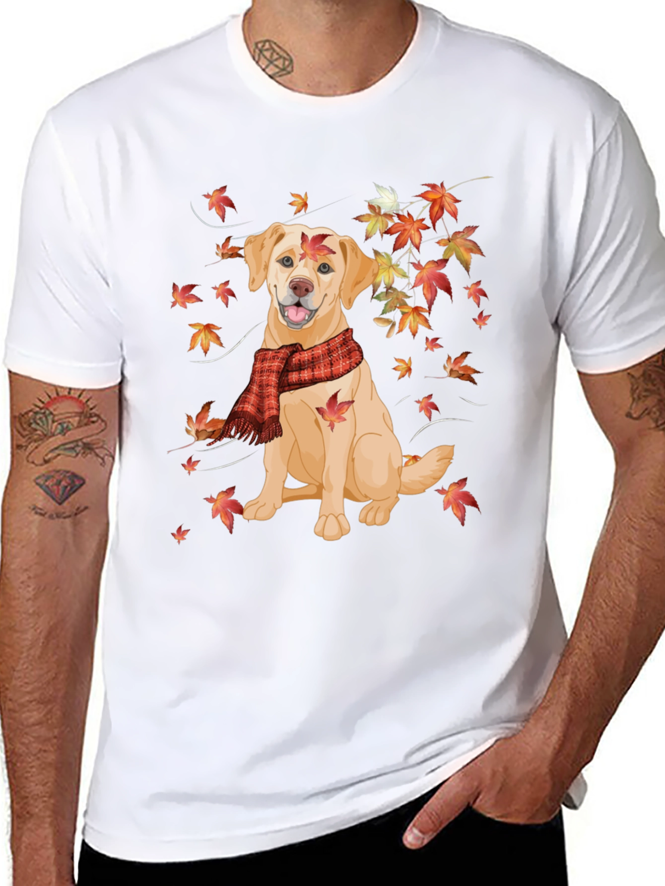 Autumn Labrador T-Shirt – Fall Dog Lover Graphic Tee