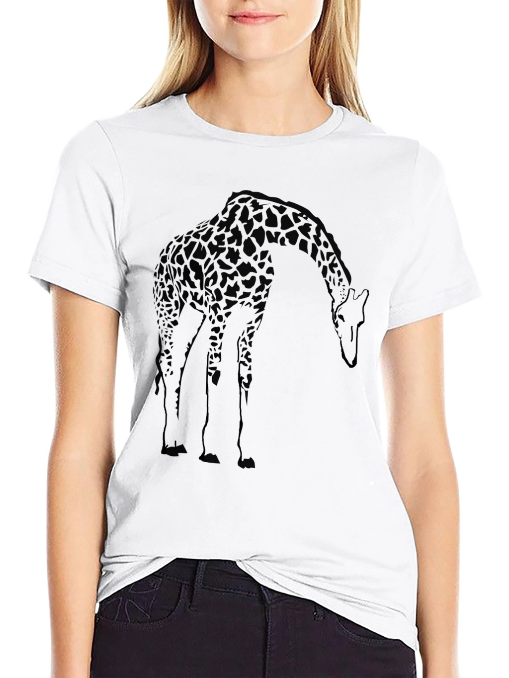 Giraffe Graphic Tee - Mens Black T-Shirt
