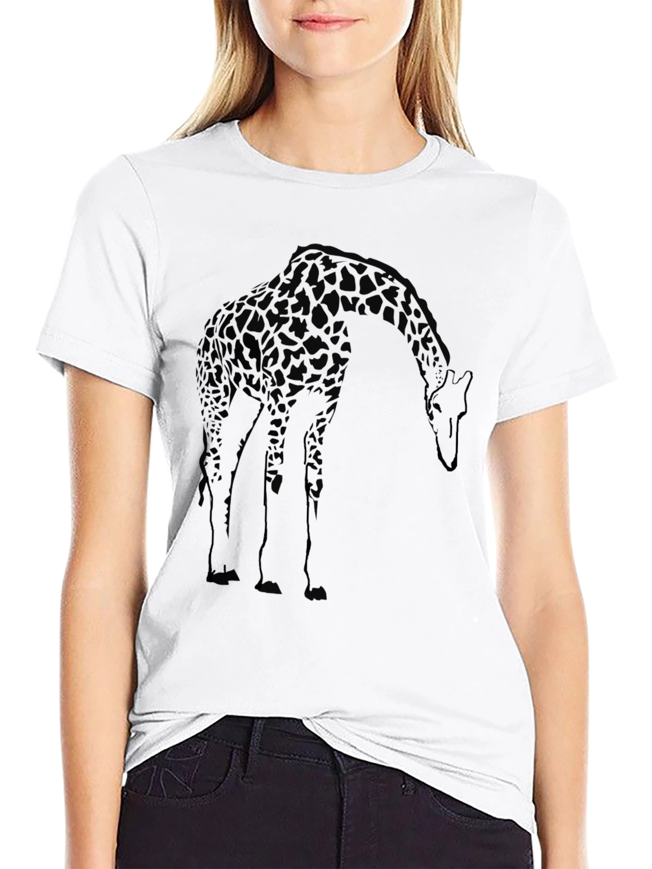 Giraffe Graphic Tee - Mens Black T-Shirt