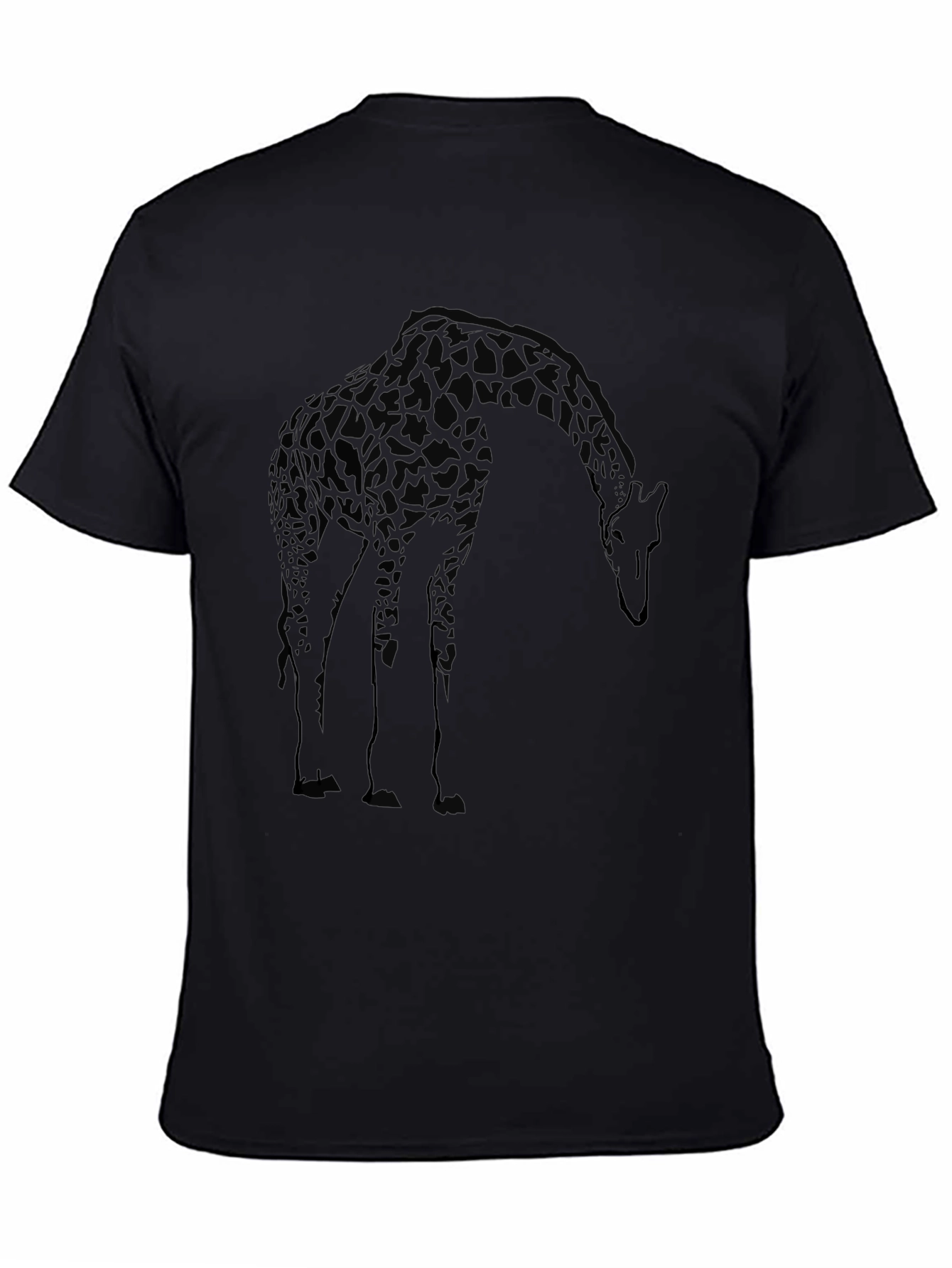 Giraffe Graphic Tee - Mens Black T-Shirt