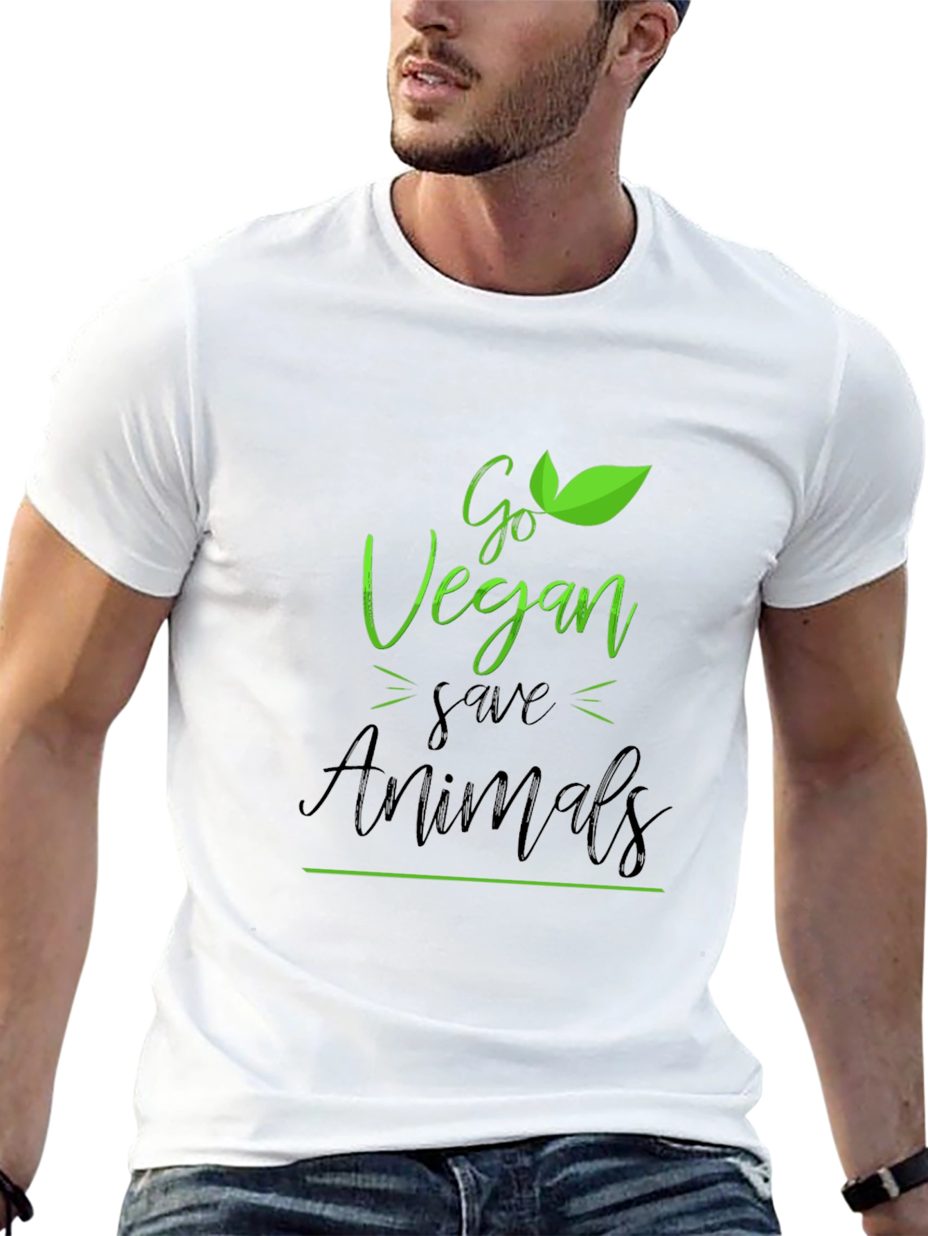 Go Vegan Save Animals Graphic T-Shirt