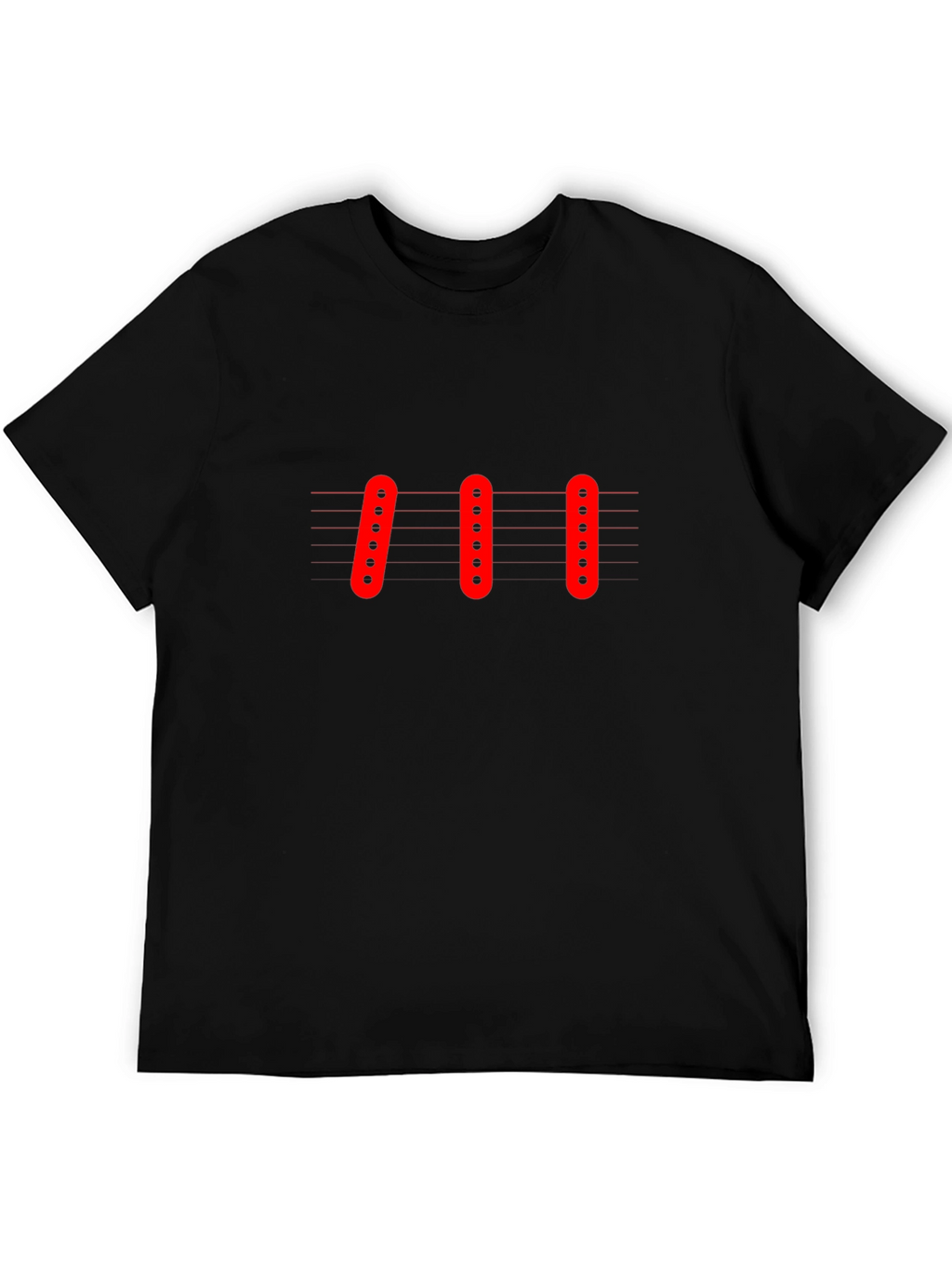 Guitar Pickups Graphic Black T-Shirt