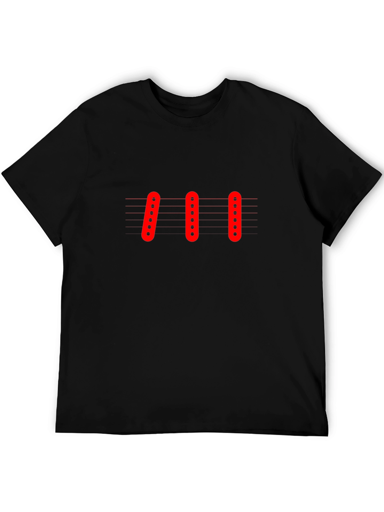 Guitar Pickups Graphic Black T-Shirt