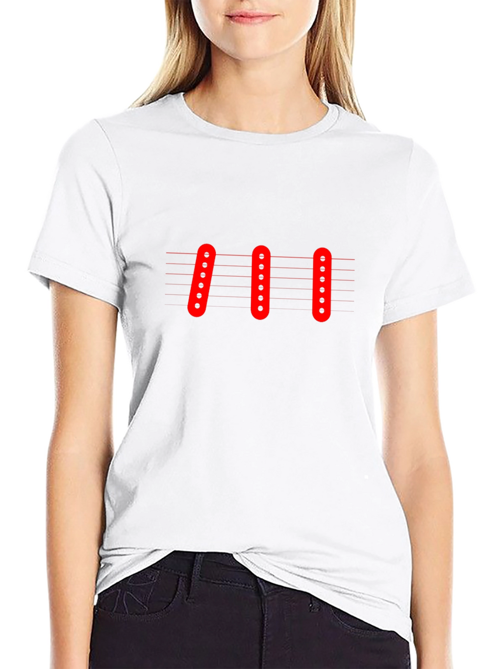 Guitar Pickups Graphic Black T-Shirt