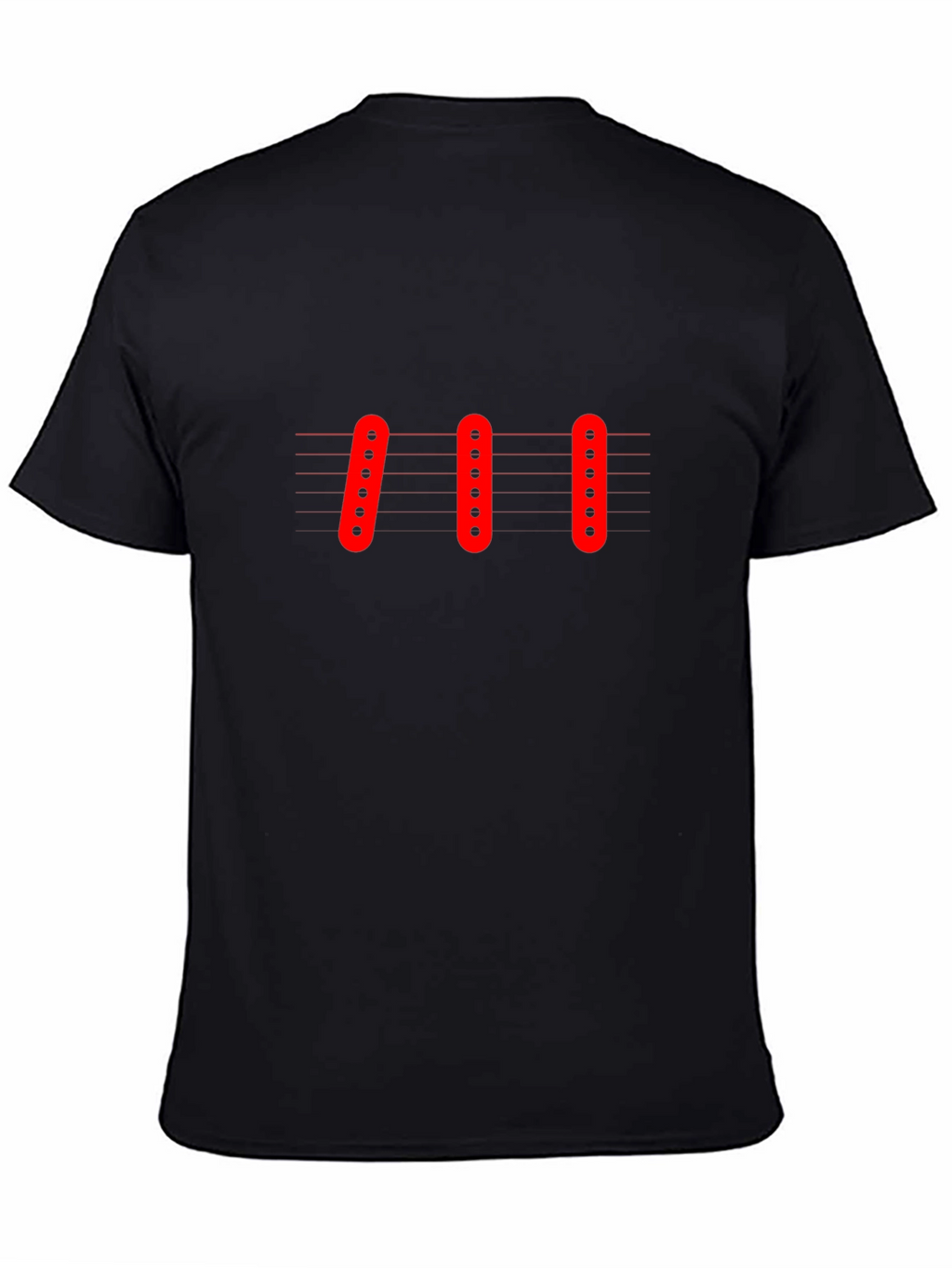 Guitar Pickups Graphic Black T-Shirt