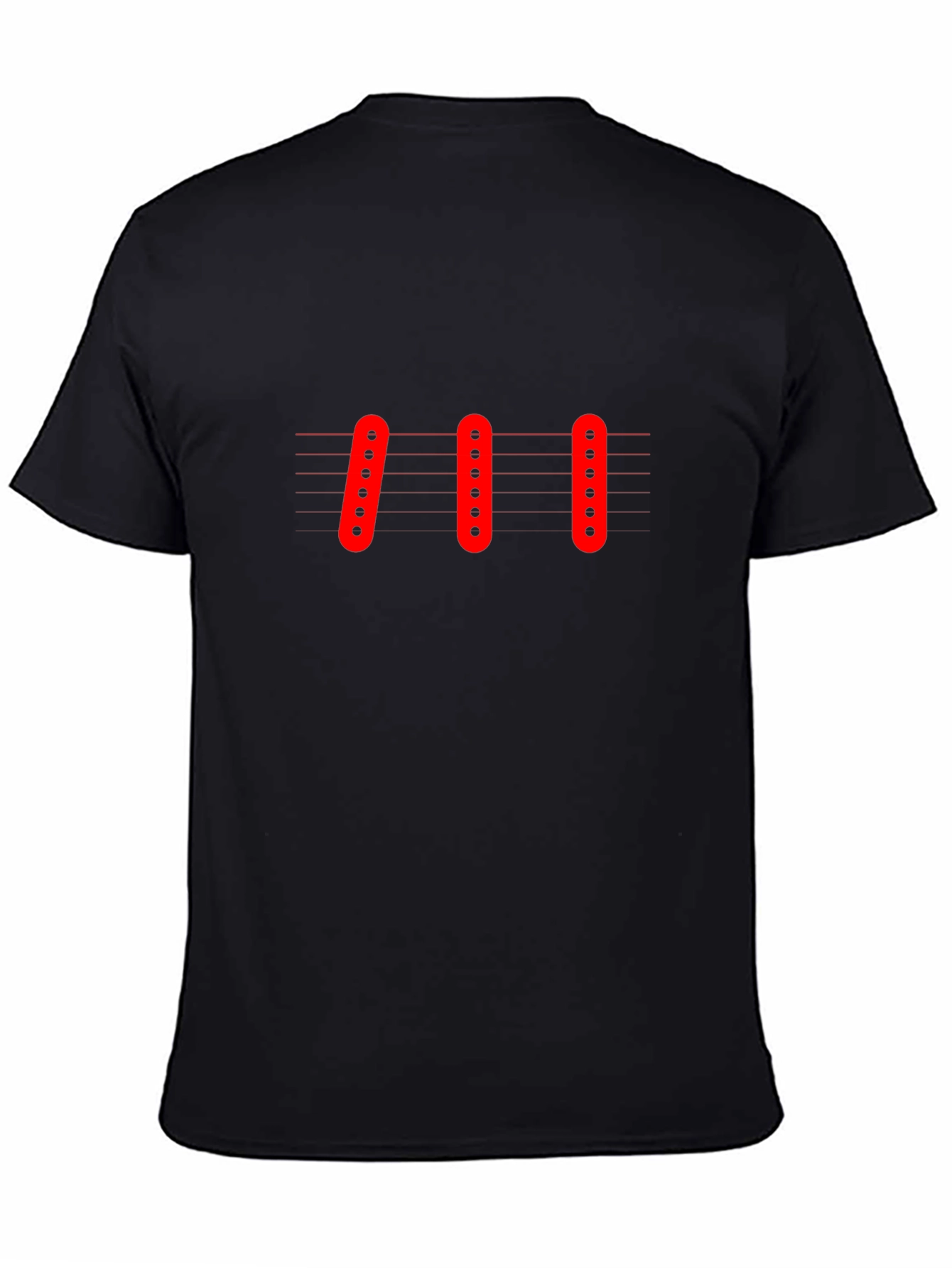 Guitar Pickups Graphic Black T-Shirt