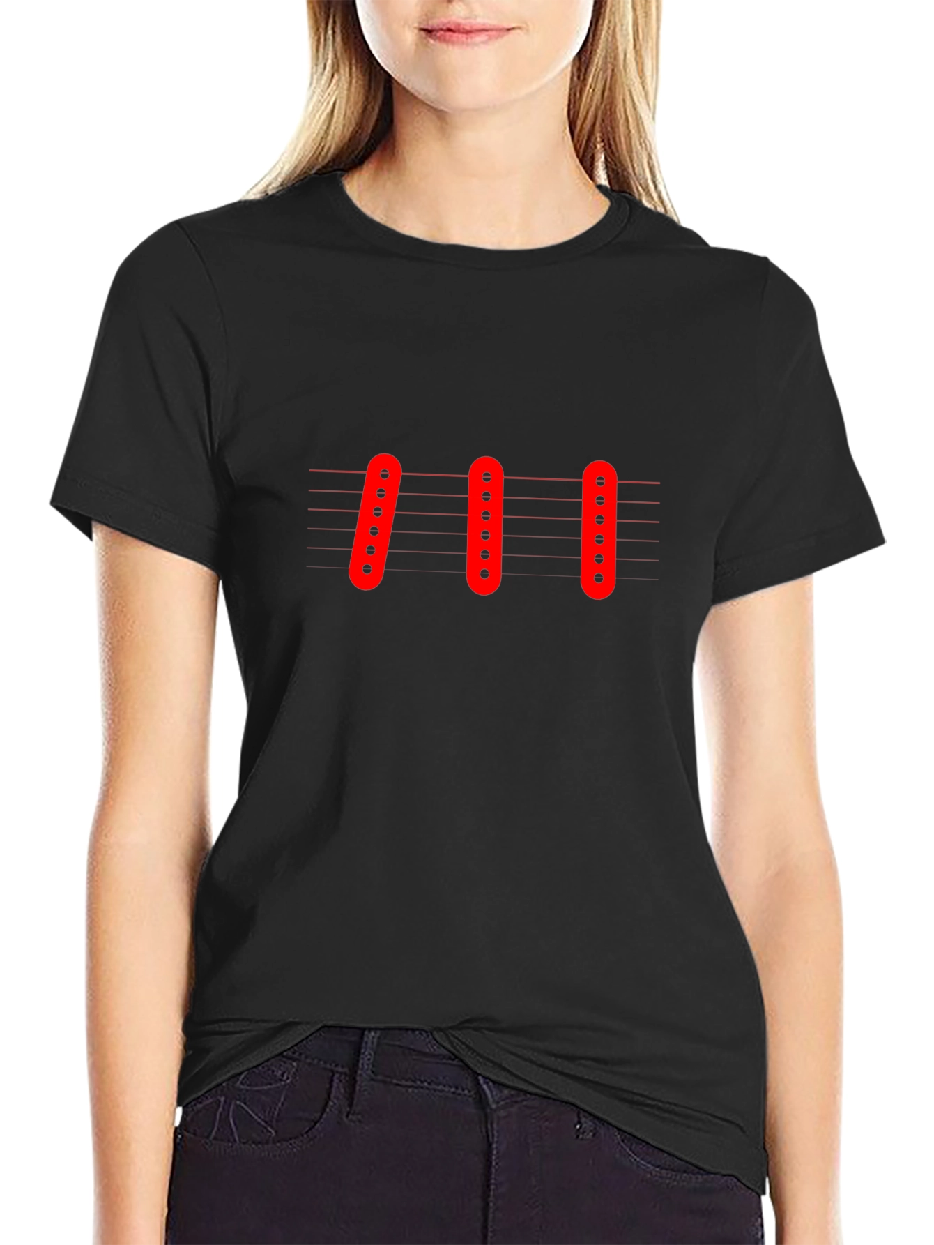 Guitar Pickups Graphic Black T-Shirt
