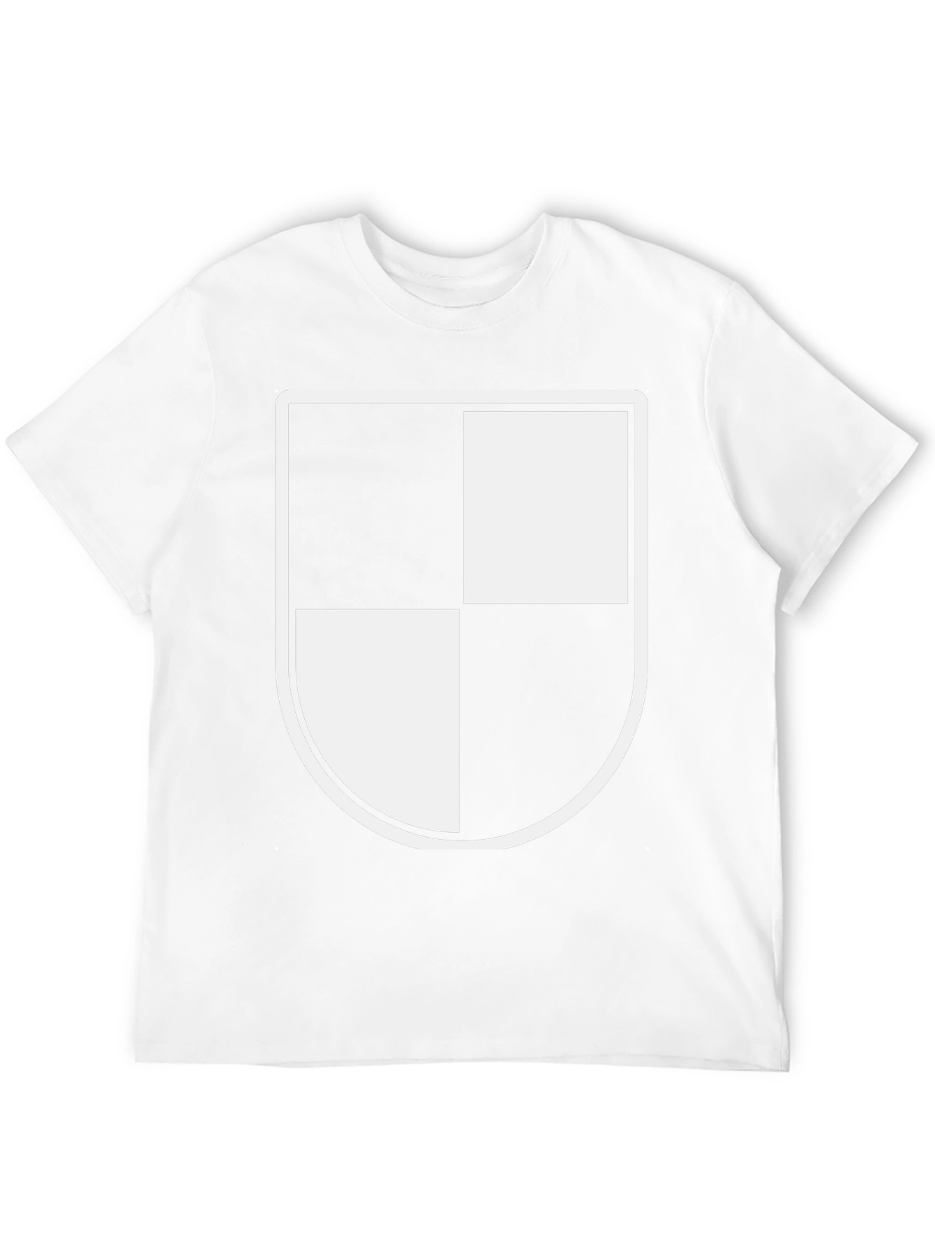 Modern Black T-Shirt with Shield Graphic