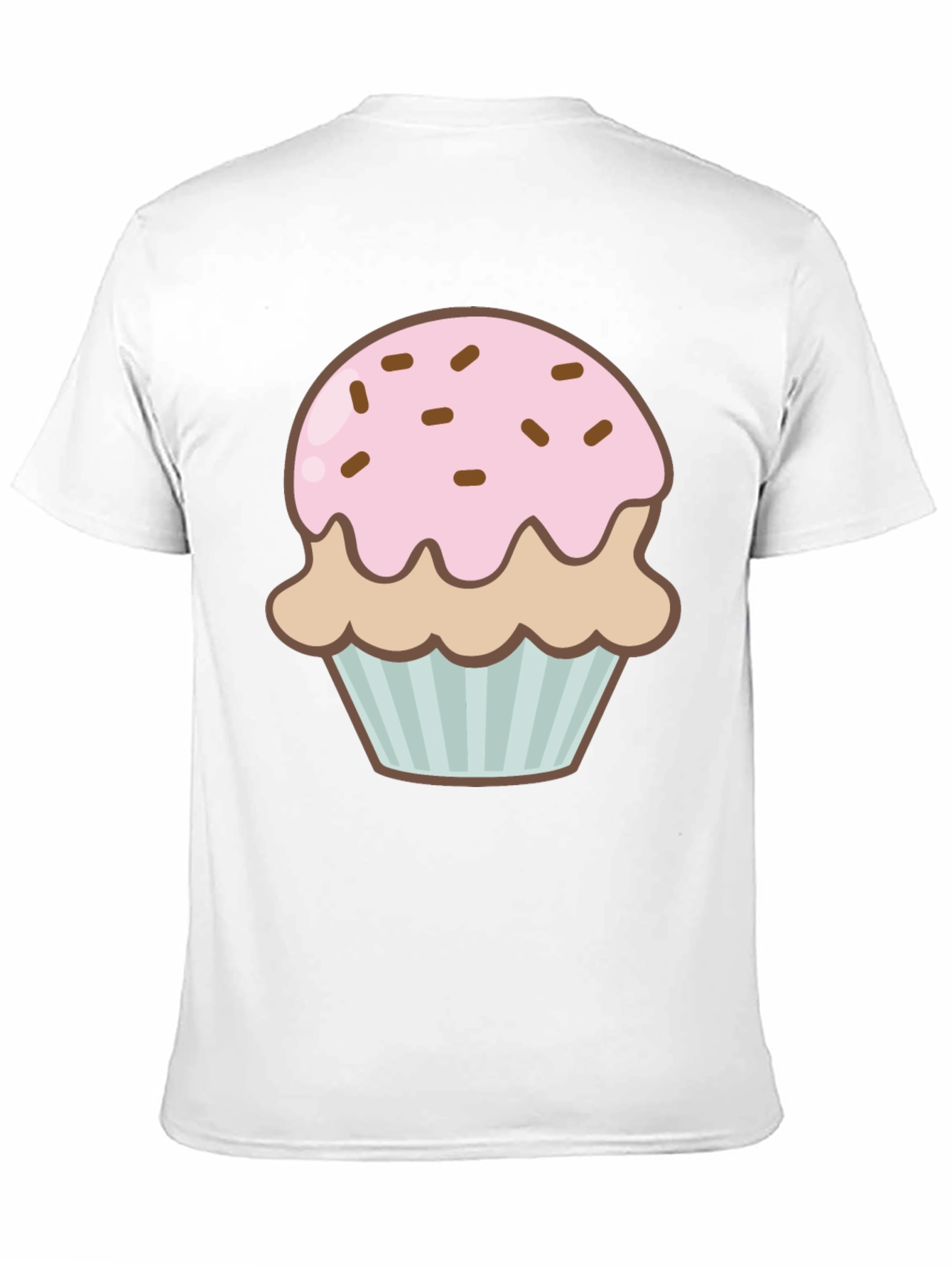 Cupcake Graphic Print Black T-Shirt