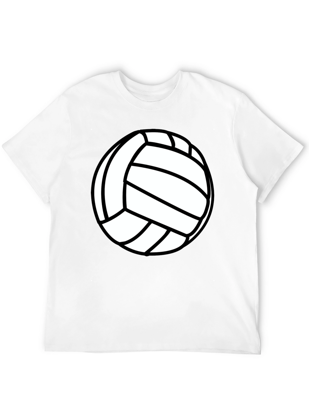 Volleyball Graphic Tee - Black Cotton T-Shirt
