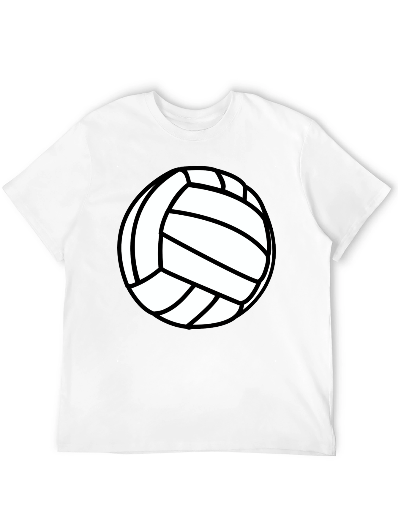 Volleyball Graphic Tee - Black Cotton T-Shirt