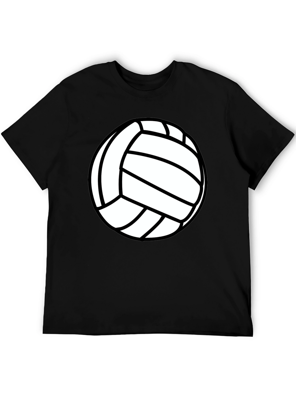 Volleyball Graphic Tee - Black Cotton T-Shirt