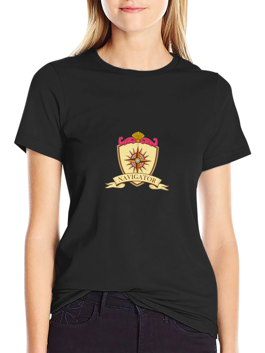 Navigator Compass Emblem Black T-Shirt