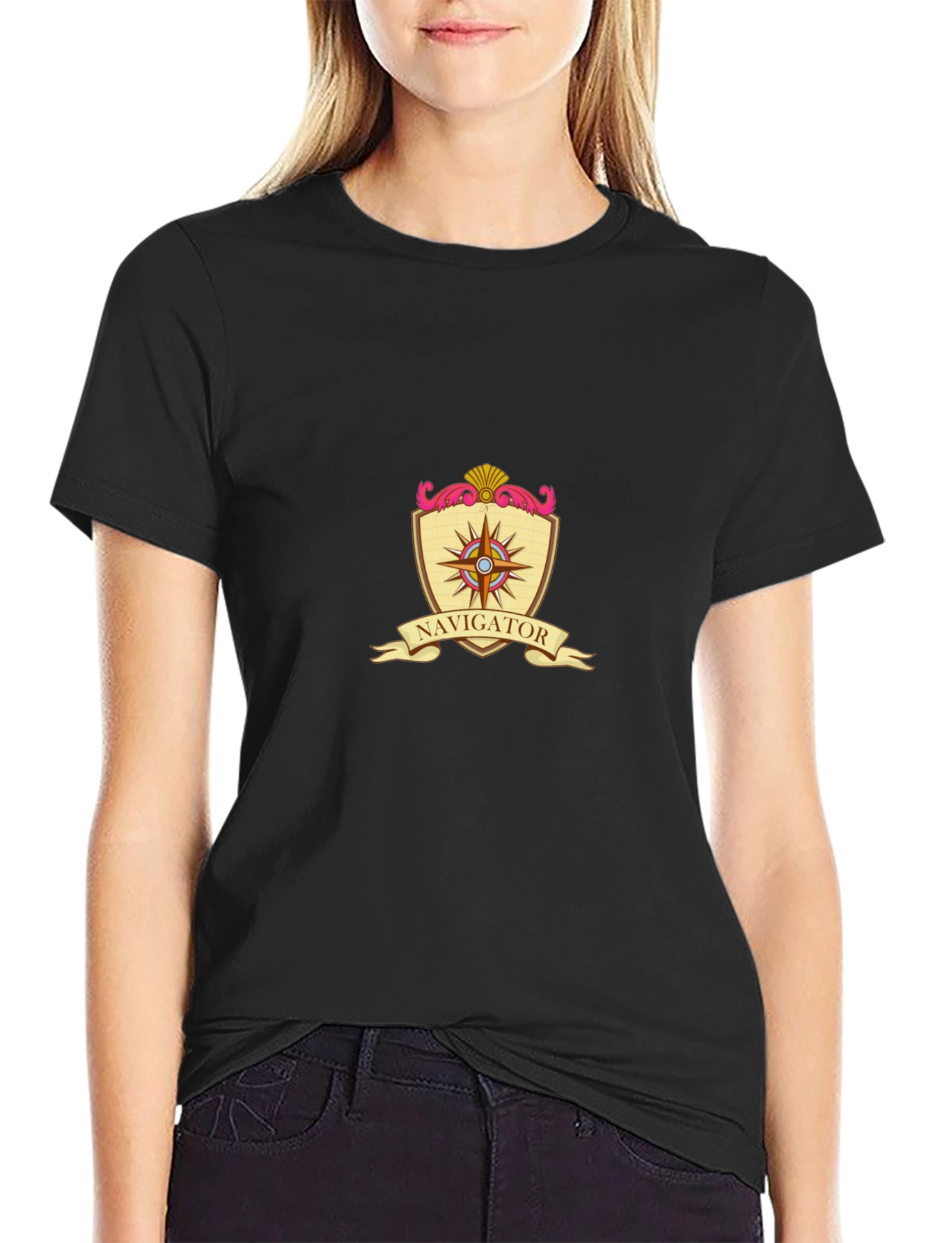 Navigator Compass Emblem Black T-Shirt
