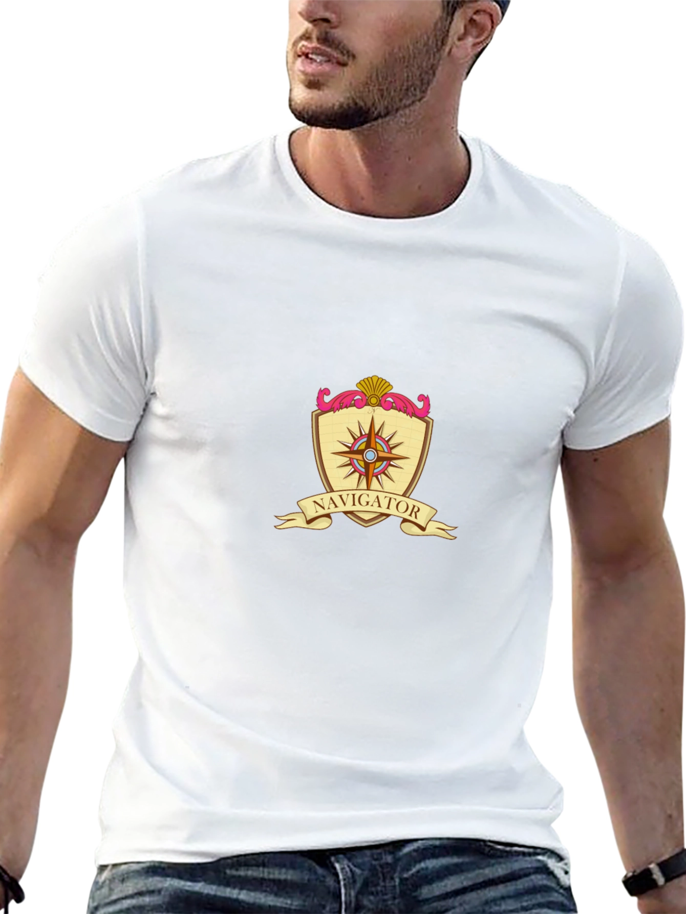 Navigator Compass Emblem Black T-Shirt