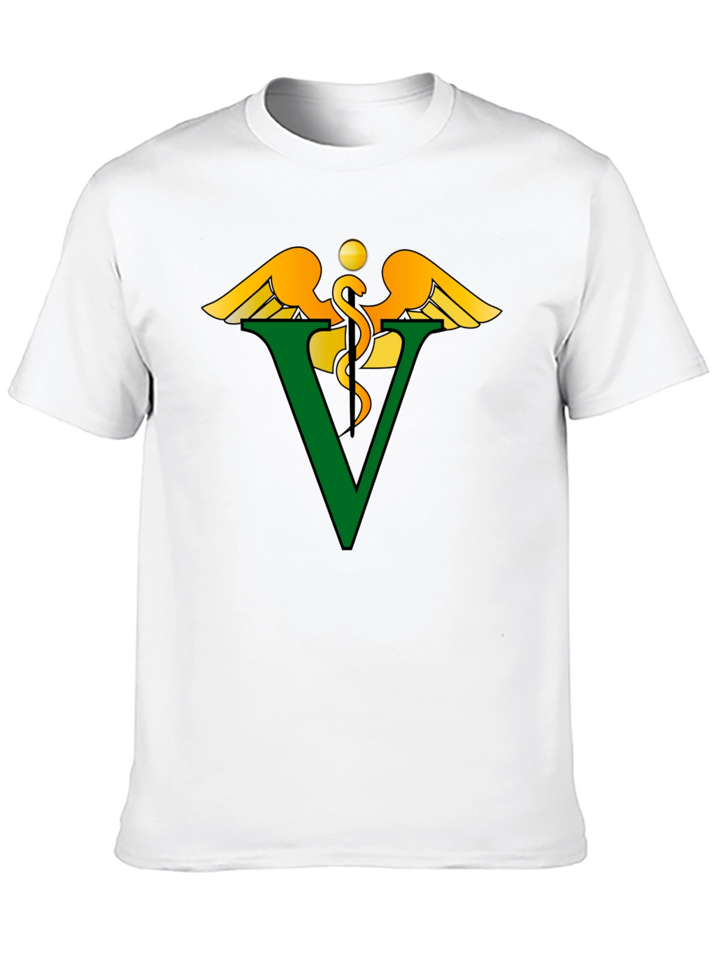 Veterinary Caduceus Symbol Black T-Shirt