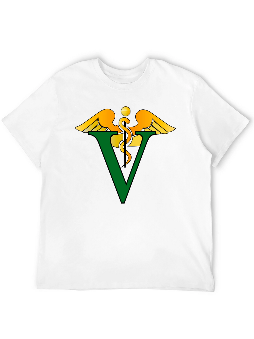 Veterinary Caduceus Symbol Black T-Shirt