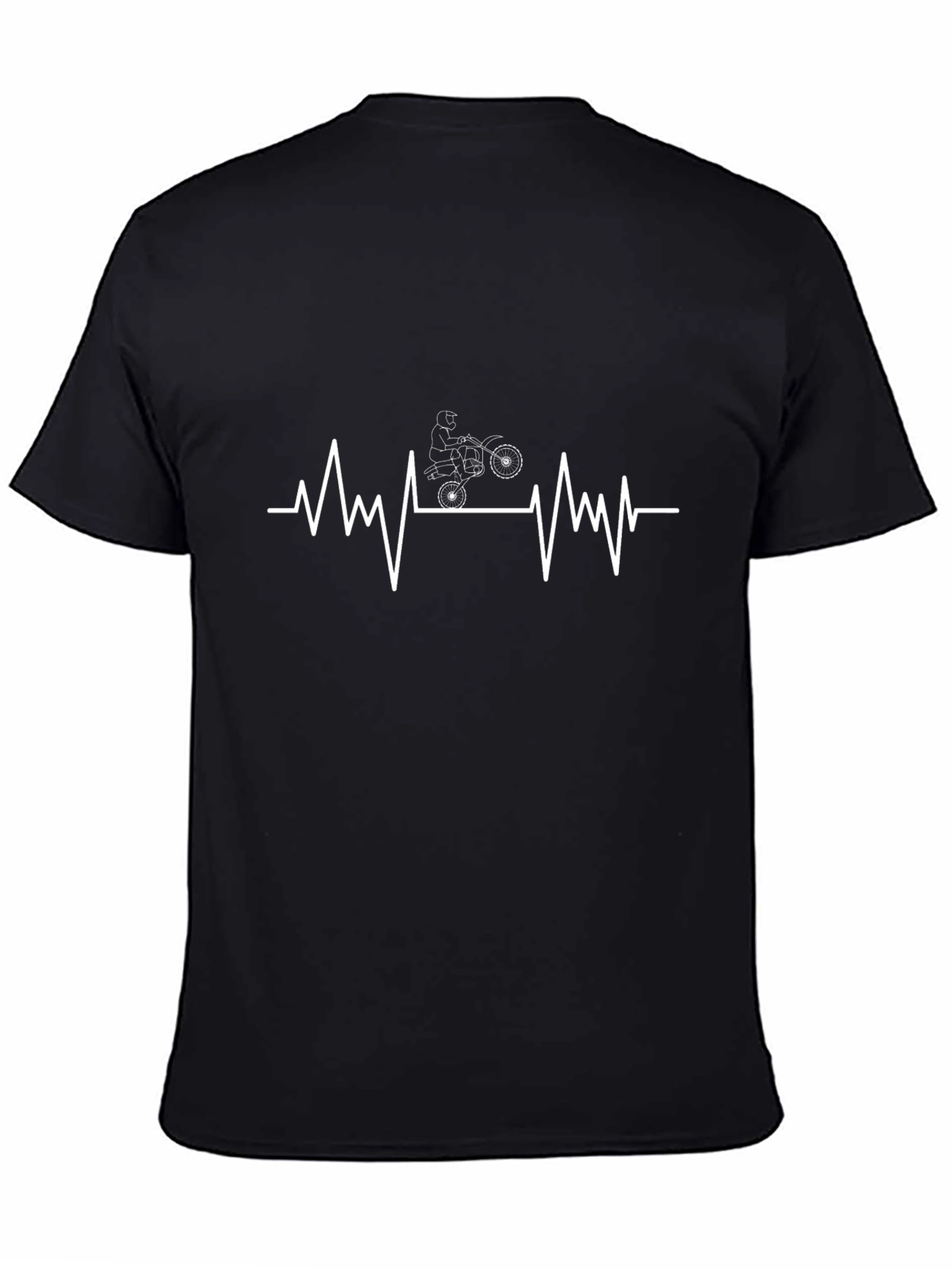 Motorcross Heartbeat Graphic Tee - Black