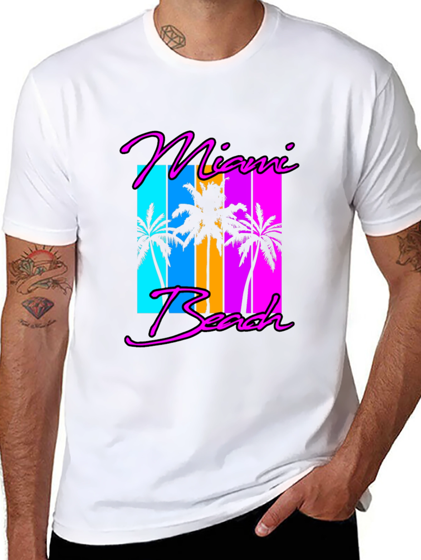 Miami Beach Retro Graphic Tee