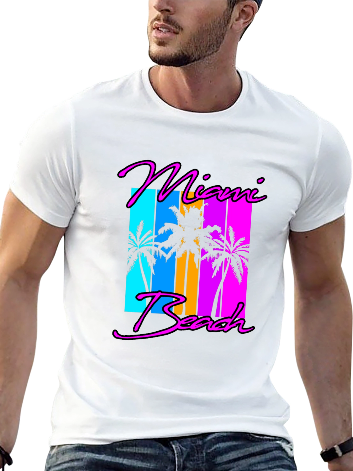Miami Beach Retro Graphic Tee