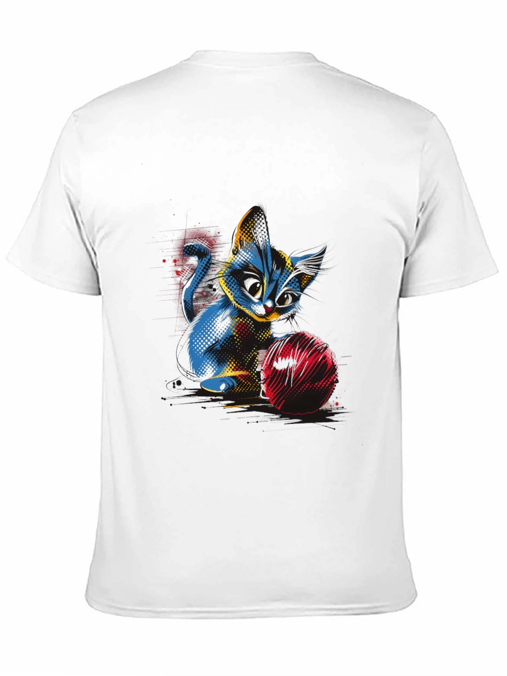 Abstract Cat Graphic T-Shirt