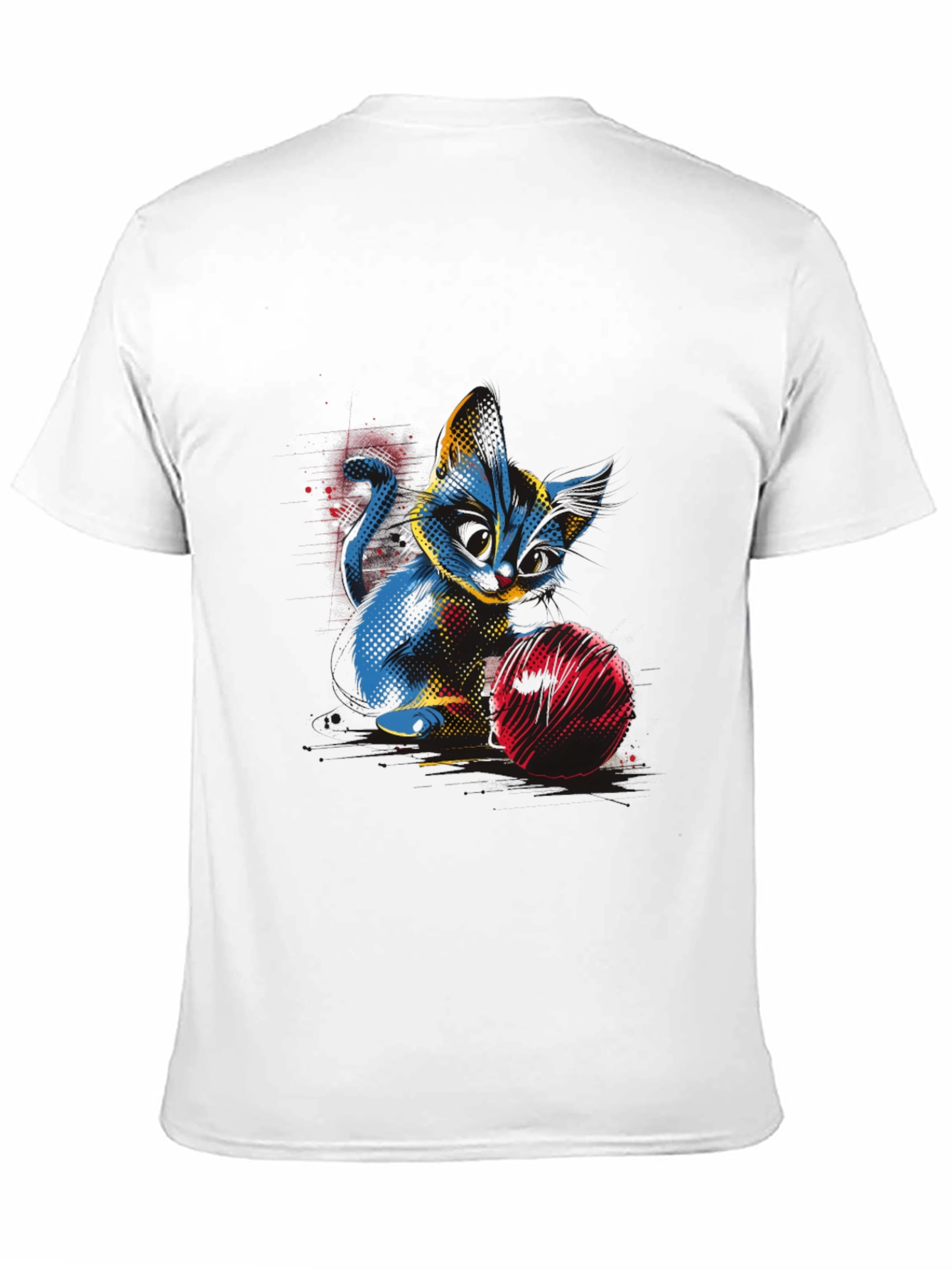 Abstract Cat Graphic T-Shirt