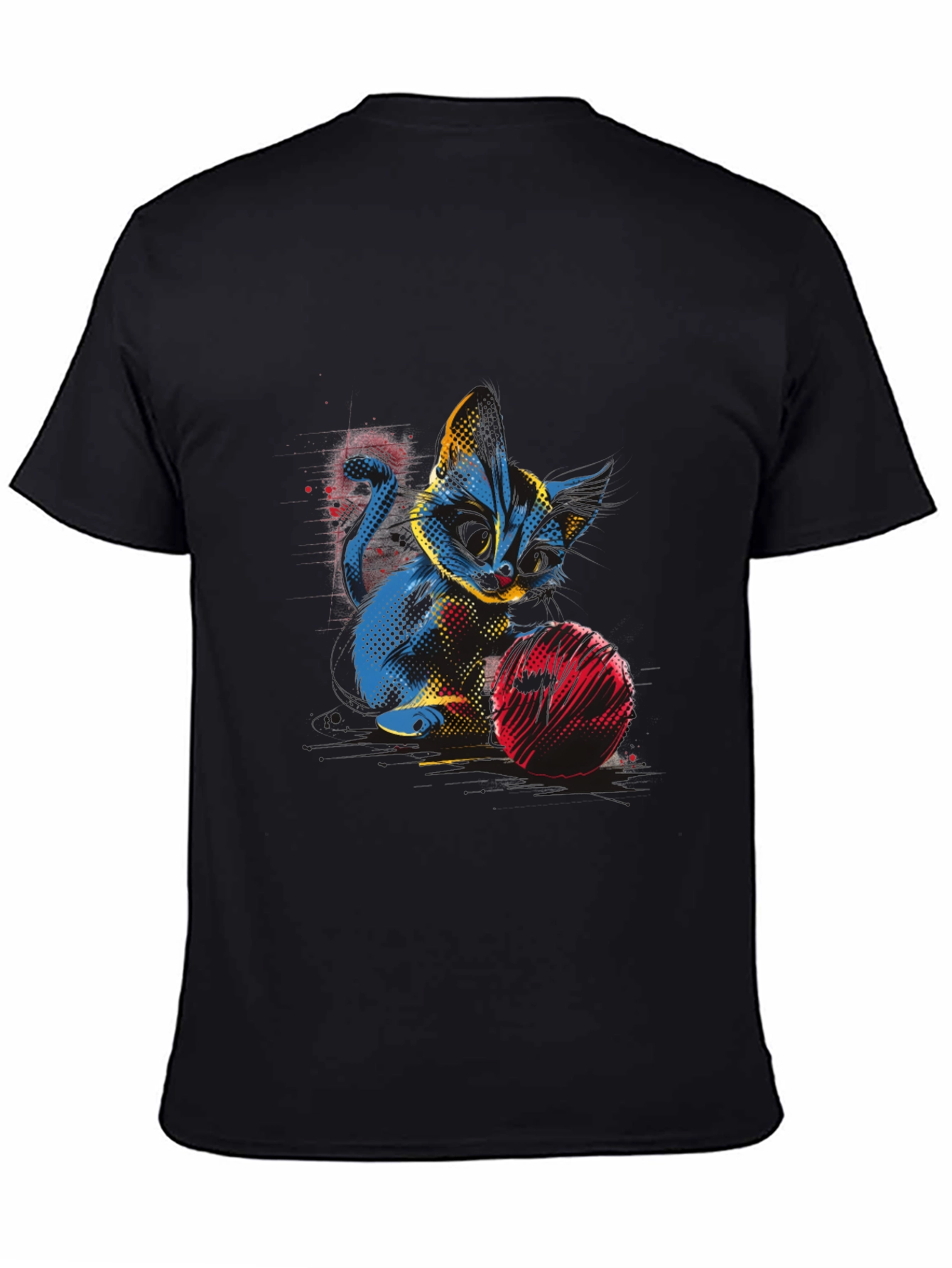 Abstract Cat Graphic T-Shirt