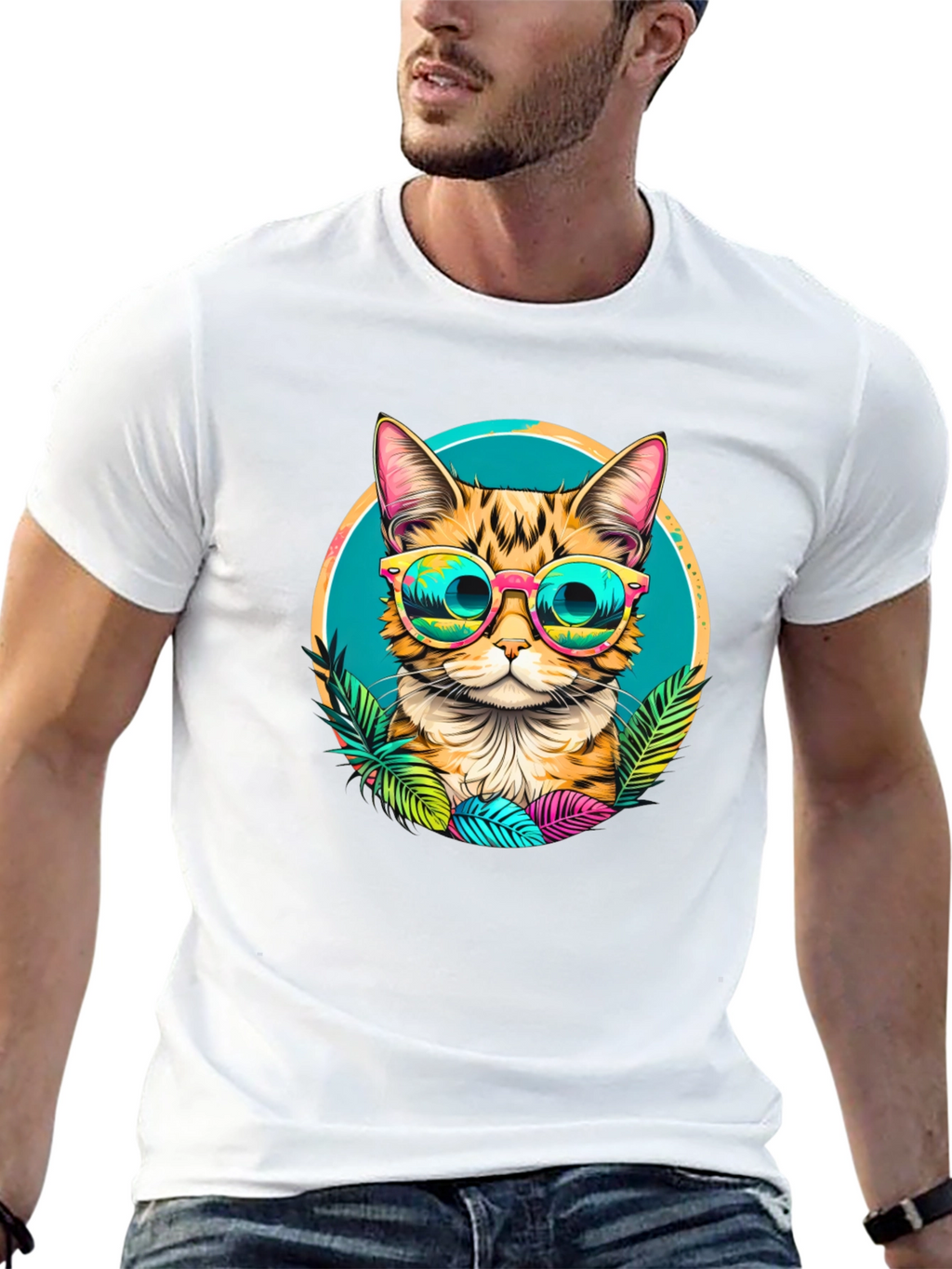 Cool Cat Graphic T-Shirt