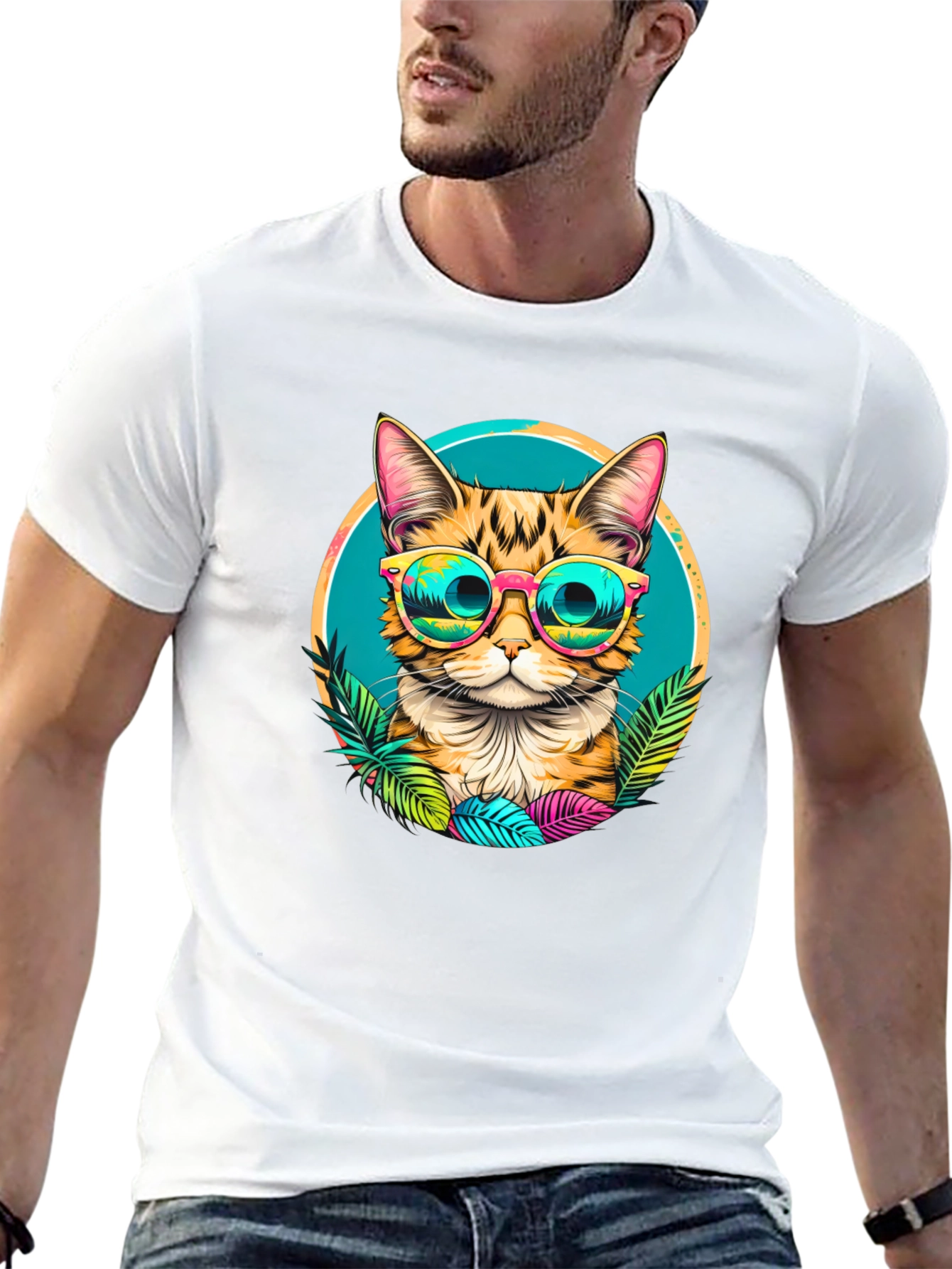 Cool Cat Graphic T-Shirt