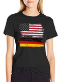USA Germany Flag Graphic T-Shirt