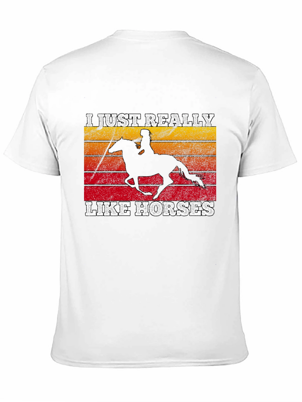 I Just Really Like Horses Black T-Shirt