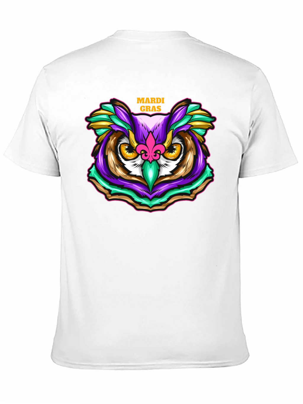 Mardi Gras Owl T-Shirt - Festive Graphic Tee