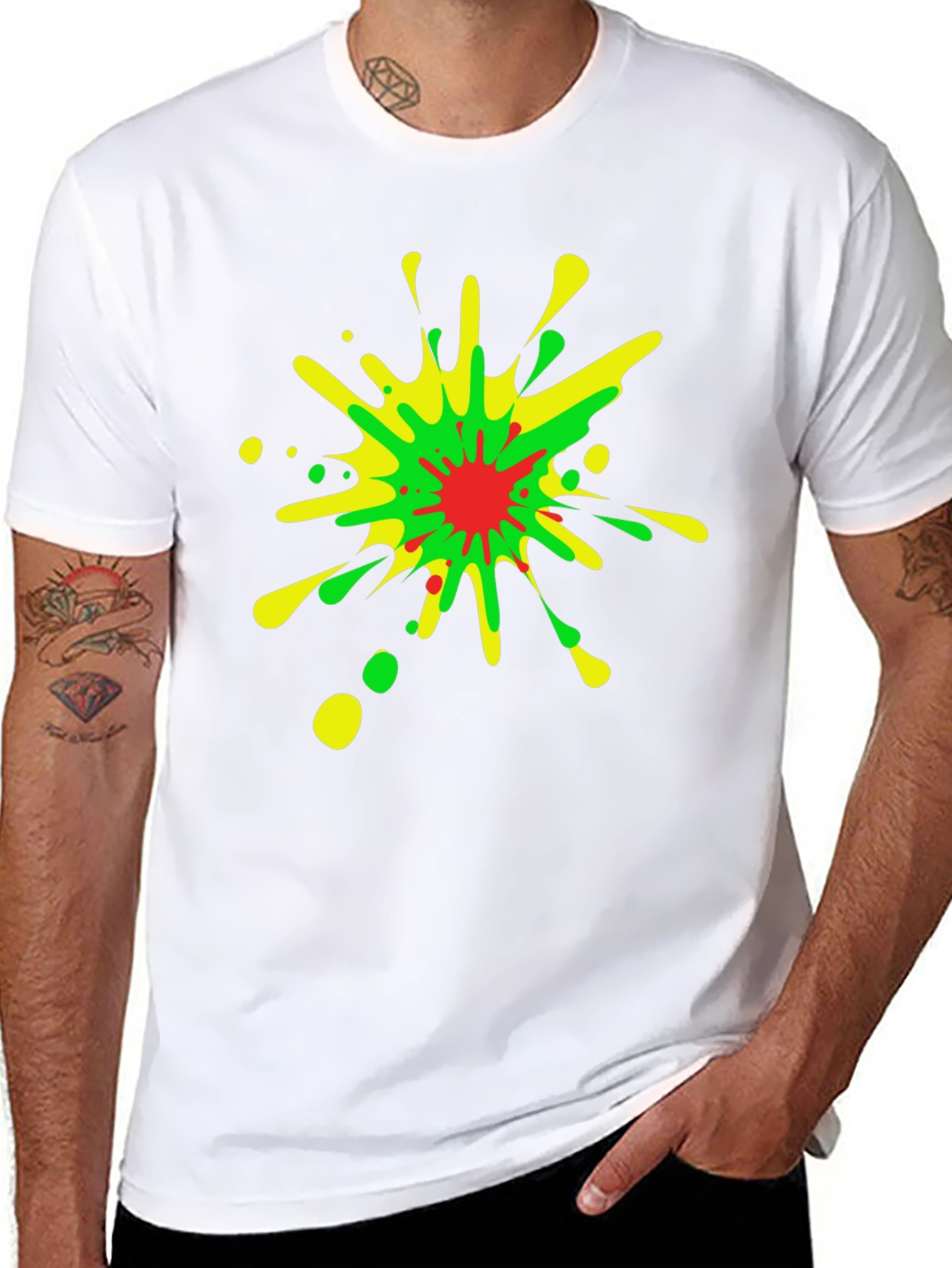 Bold Splash T-Shirt - Vibrant Design Soft Fabric
