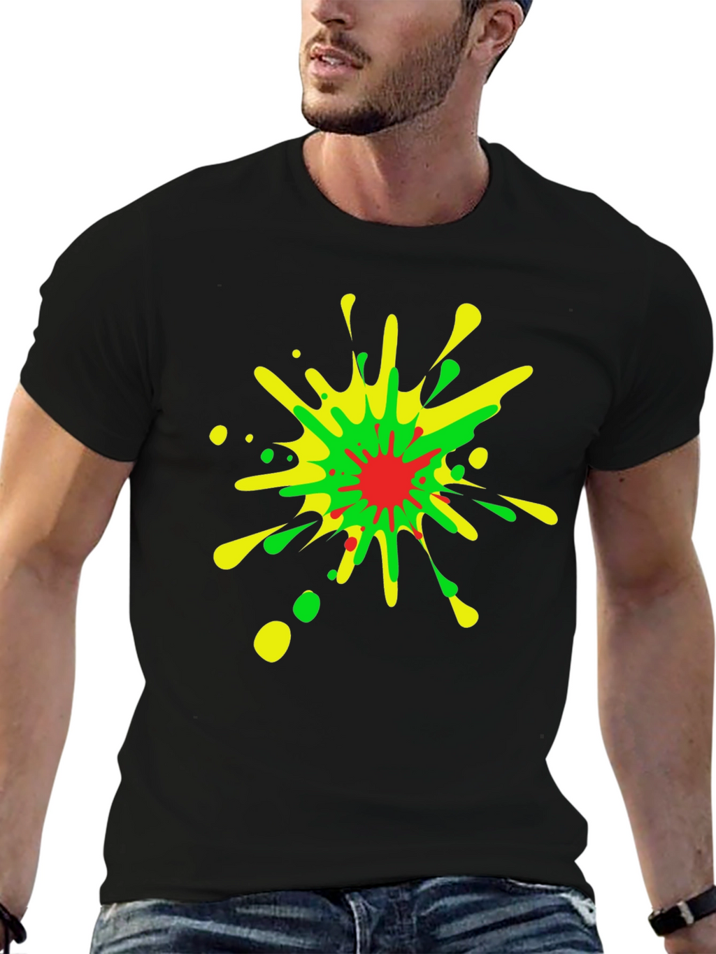 Bold Splash T-Shirt - Vibrant Design Soft Fabric
