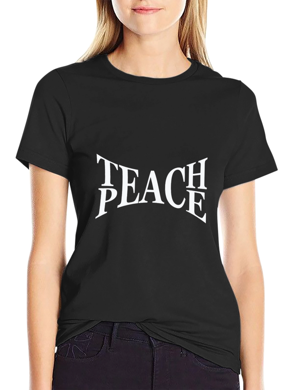 Teach Peace Graphic Tee - Unisex Black T-Shirt