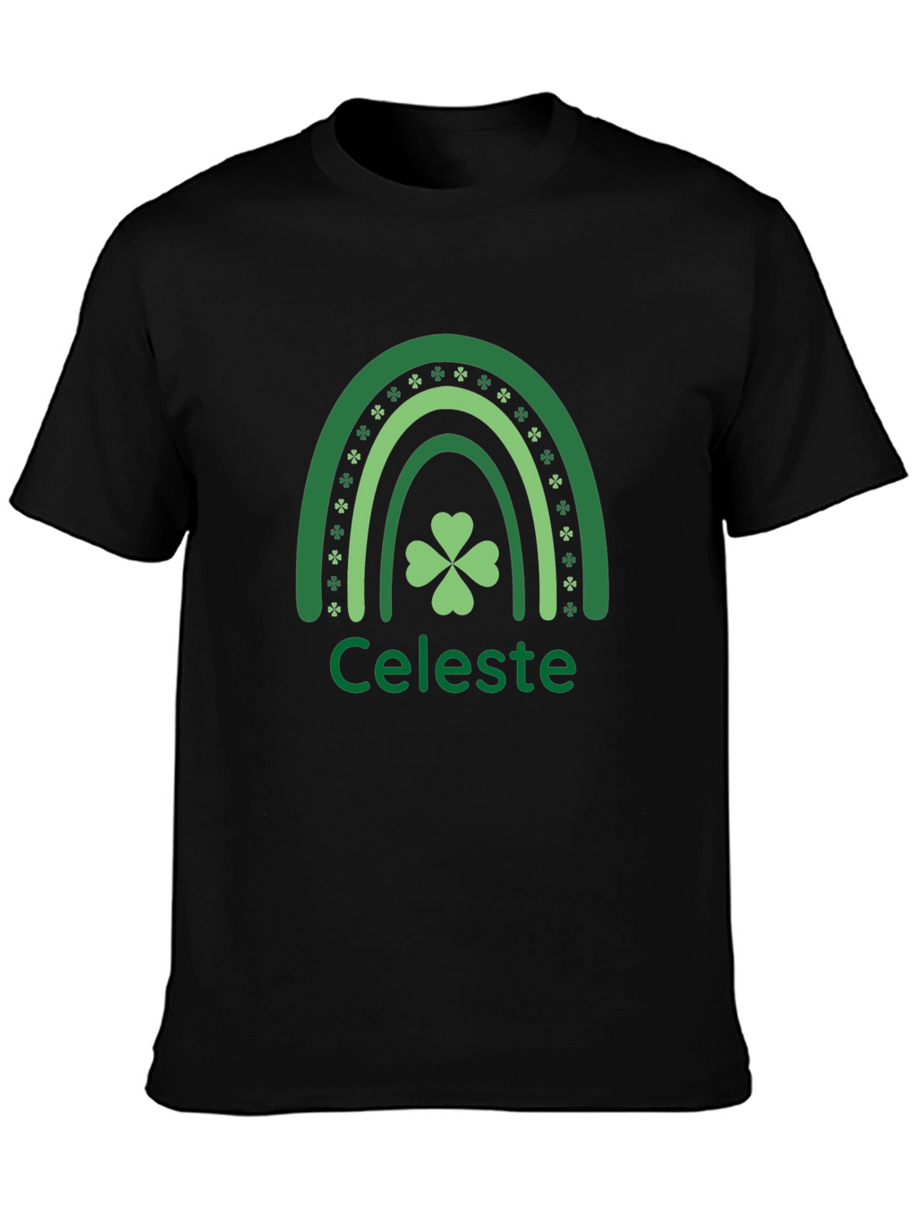 Celeste St. Patricks Day Shamrock Rainbow T-Shirt