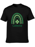 Celeste St. Patricks Day Shamrock Rainbow T-Shirt