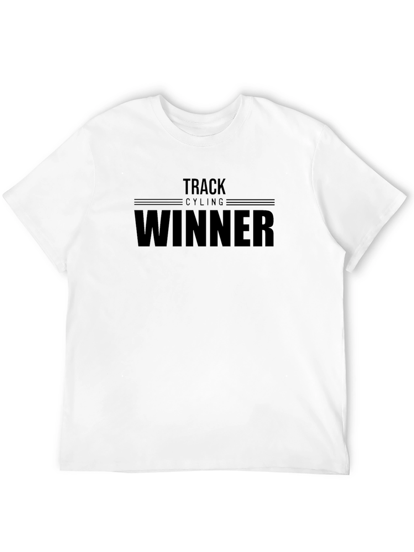 Track Cycling Winner Graphic Tee - Black Cotton