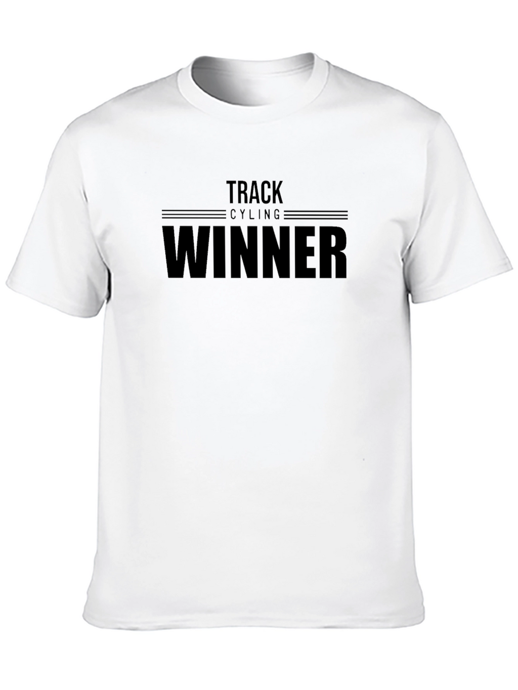 Track Cycling Winner Graphic Tee - Black Cotton