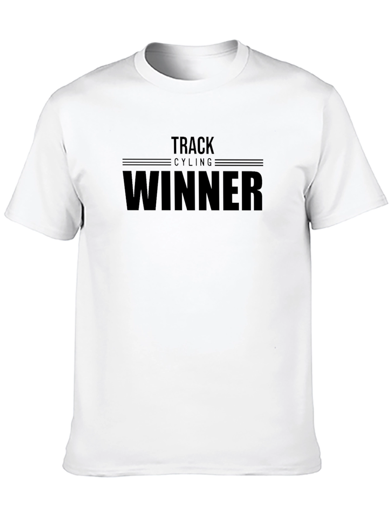 Track Cycling Winner Graphic Tee - Black Cotton