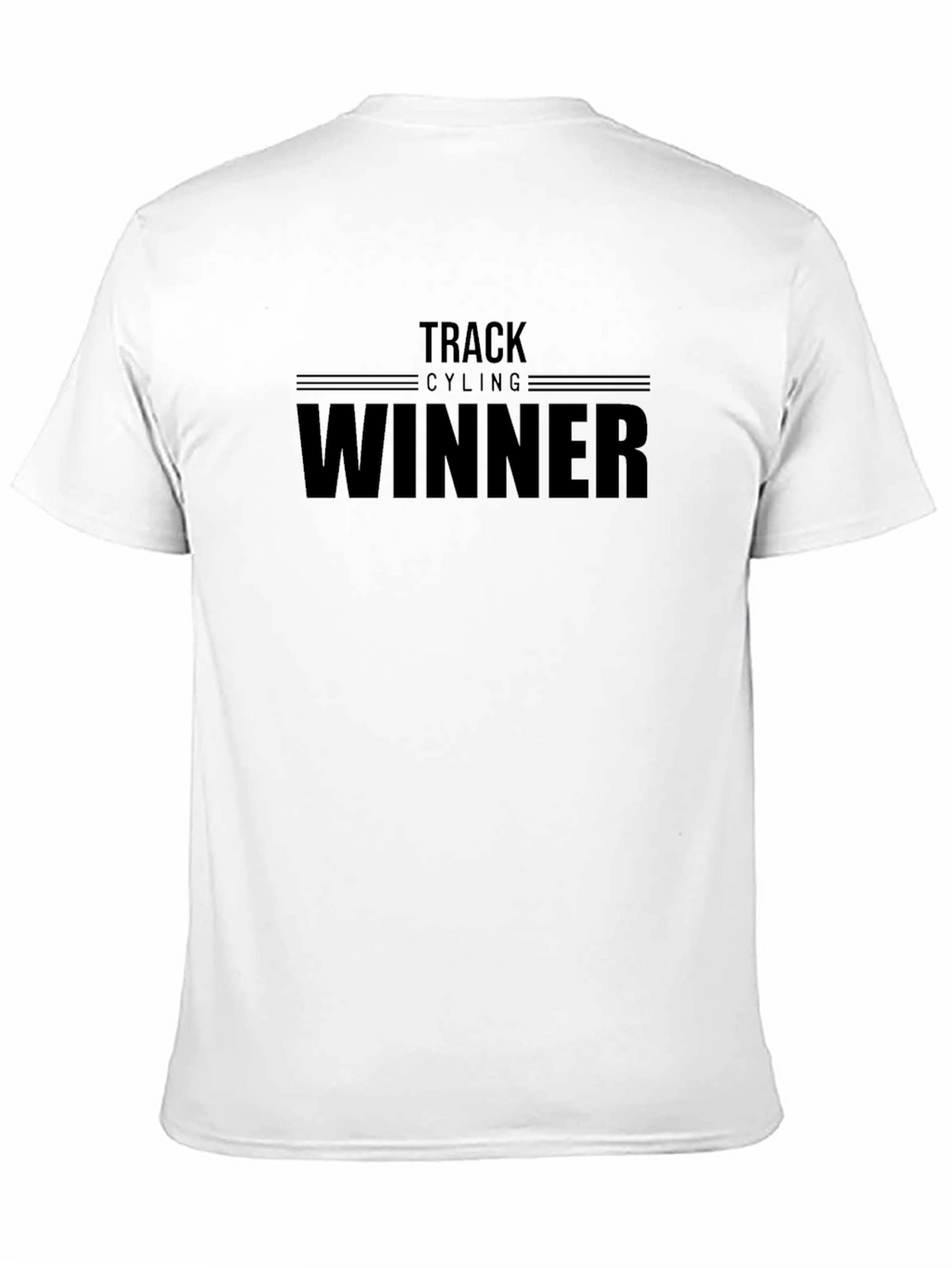 Track Cycling Winner Graphic Tee - Black Cotton