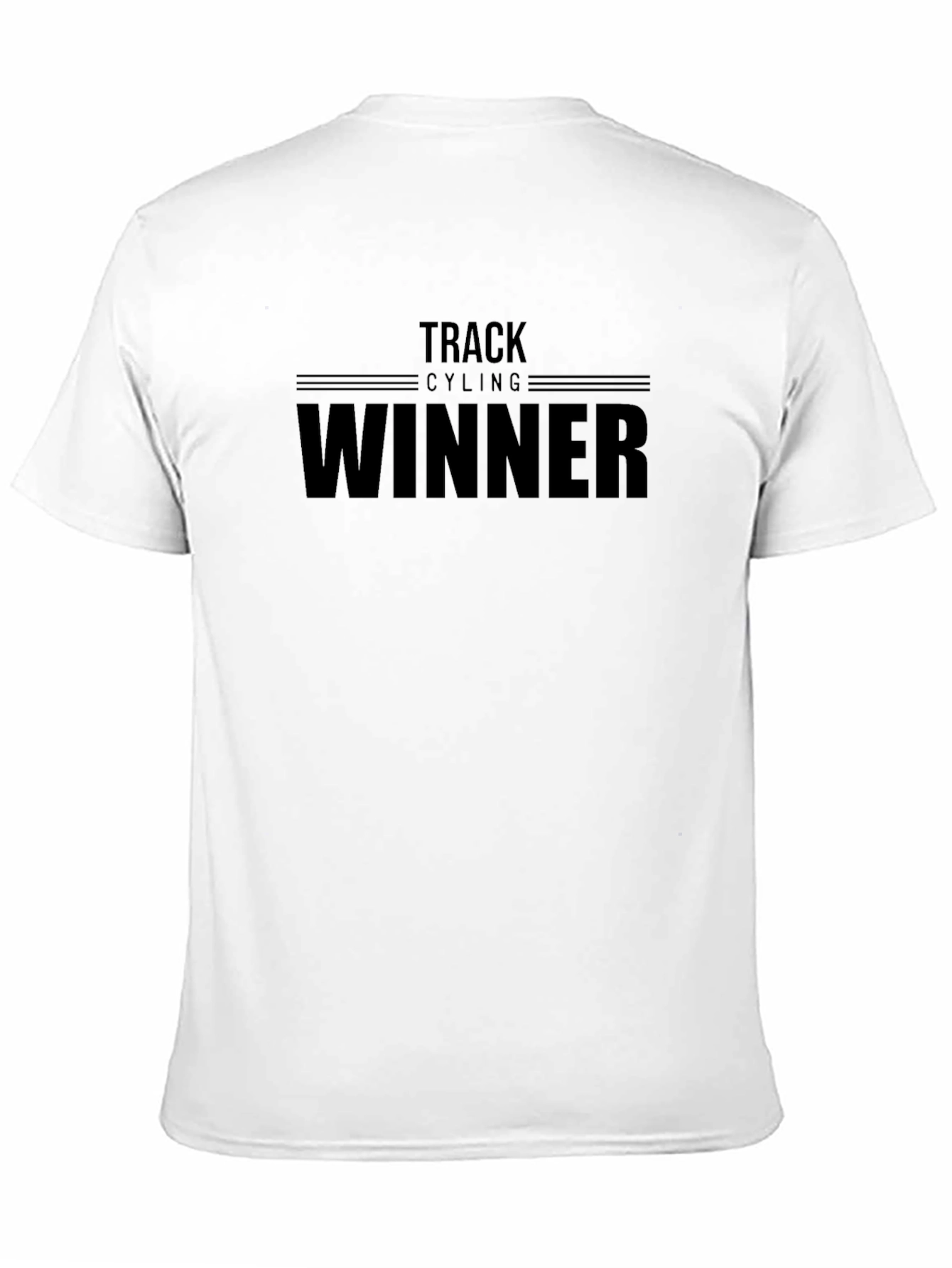 Track Cycling Winner Graphic Tee - Black Cotton
