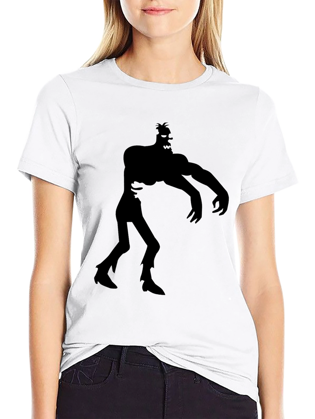 Spooky Silhouette Graphic Tee - Black