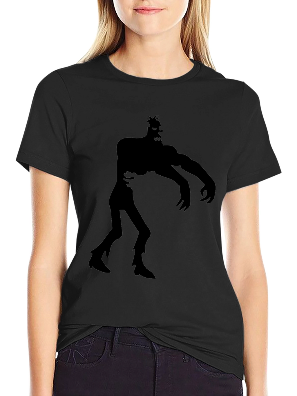 Spooky Silhouette Graphic Tee - Black