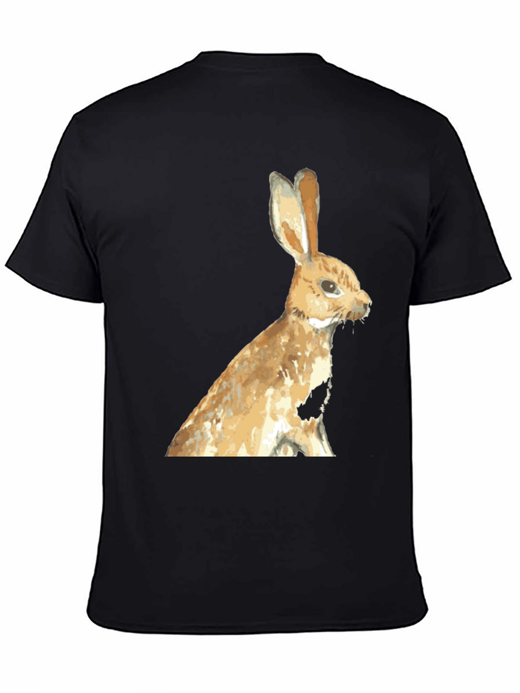 Rabbit Graphic Black T-Shirt