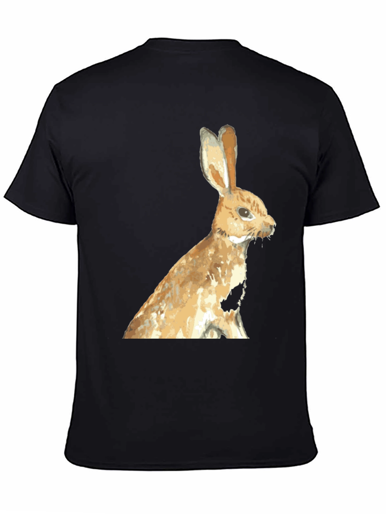Rabbit Graphic Black T-Shirt