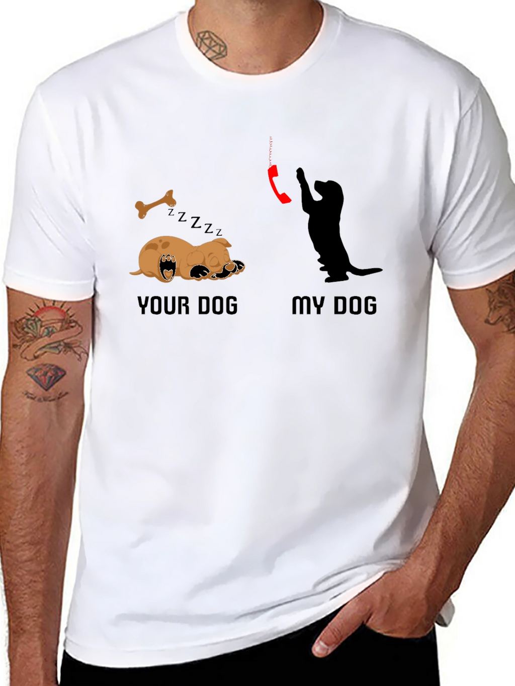 Your Dog vs My Dog T-Shirt – Funny Dog Lover Graphic Tee