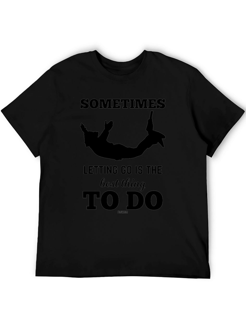 Sometimes Letting Go Black Graphic Tee